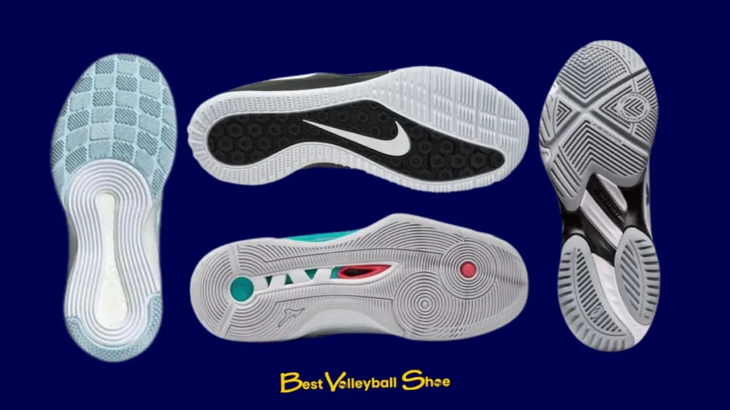 what makes volleyball shoes different, the gum rubber outsole 