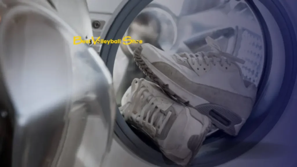 Machine washing of white volleyball shoes