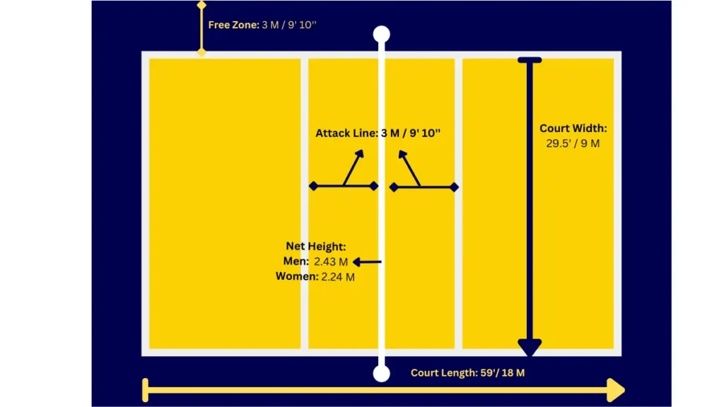 Anatomy of Volleyball Court