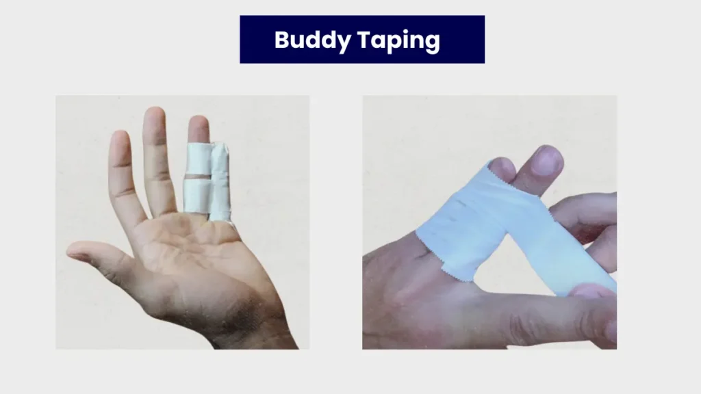 Buddy Tapping of fingers in Volleyball